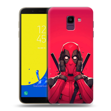 Силиконовый чехол на Samsung Galaxy J6 с принтом Дедпул Deadpool Силиконовый чехол на Samsung Galaxy J6 с принтом Дедпул Deadpool