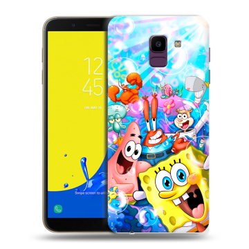 Силиконовый чехол на Samsung Galaxy J6 с принтом спанчбоб спанч боб Силиконовый чехол на Samsung Galaxy J6 с принтом спанчбоб спанч боб