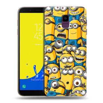 Силиконовый чехол на Samsung Galaxy J6 с принтом Миньоны Силиконовый чехол на Samsung Galaxy J6 с принтом Миньоны