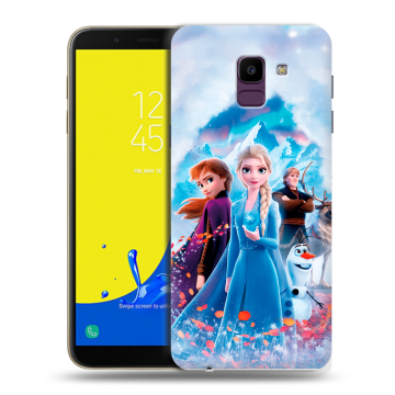 Силиконовый чехол на Samsung Galaxy J6 с принтом Холодное сердце Frozen Силиконовый чехол на Samsung Galaxy J6 с принтом Холодное сердце Frozen