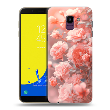 Силиконовый чехол на Samsung Galaxy J6 с принтом Розы цветы Силиконовый чехол на Samsung Galaxy J6 с принтом Розы цветы