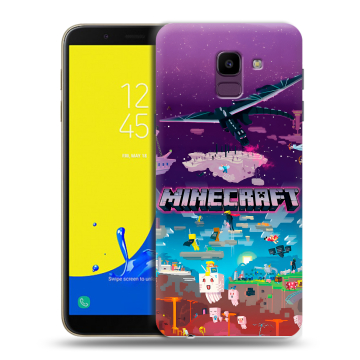 Силиконовый чехол на Samsung Galaxy J6 с принтом Майнкрафт Minecraft Силиконовый чехол на Samsung Galaxy J6 с принтом Майнкрафт Minecraft