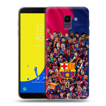 Силиконовый чехол на Samsung Galaxy J6 с принтом Барселона Barcelona Силиконовый чехол на Samsung Galaxy J6 с принтом Барселона Barcelona