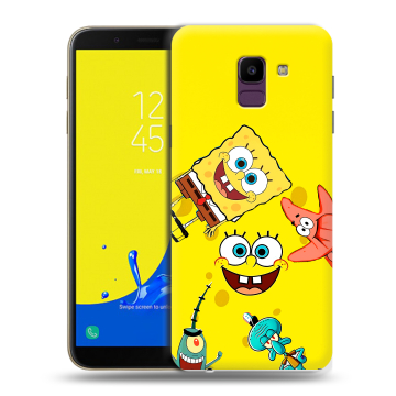 Силиконовый чехол на Samsung Galaxy J6 с принтом Спанч боб Спанчбоб Силиконовый чехол на Samsung Galaxy J6 с принтом Спанч боб Спанчбоб