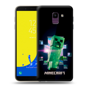Силиконовый чехол на Samsung Galaxy J6 с принтом Майнкрафт Minecraft Силиконовый чехол на Samsung Galaxy J6 с принтом Майнкрафт Minecraft