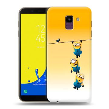 Силиконовый чехол на Samsung Galaxy J6 с принтом Миньоны Силиконовый чехол на Samsung Galaxy J6 с принтом Миньоны