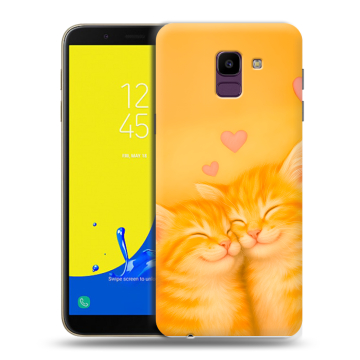 Силиконовый чехол на Samsung Galaxy J6 с принтом Милые котята Силиконовый чехол на Samsung Galaxy J6 с принтом Милые котята