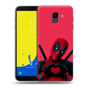 Силиконовый чехол на Samsung Galaxy J6 с принтом Дедпул Deadpool Силиконовый чехол на Samsung Galaxy J6 с принтом Дедпул Deadpool