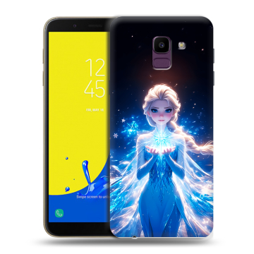 Силиконовый чехол на Samsung Galaxy J6 с принтом Холодное сердце Frozen Силиконовый чехол на Samsung Galaxy J6 с принтом Холодное сердце Frozen