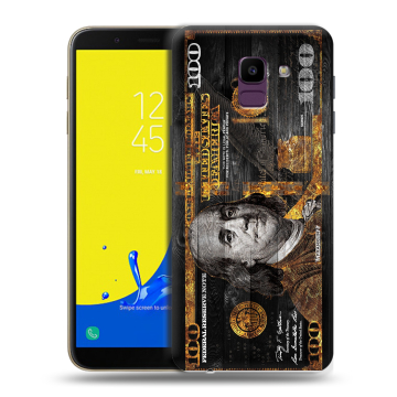 Силиконовый чехол на Samsung Galaxy J6 с принтом Доллар деньги Силиконовый чехол на Samsung Galaxy J6 с принтом Доллар деньги
