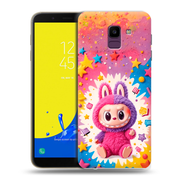 Силиконовый чехол на Samsung Galaxy J6 с принтом Labubu Лабубу Силиконовый чехол на Samsung Galaxy J6 с принтом Labubu Лабубу
