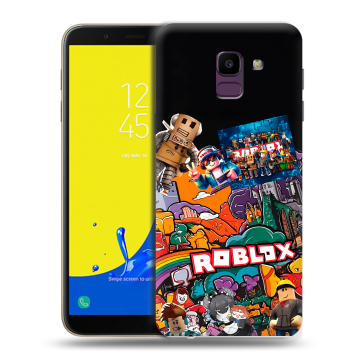 Силиконовый чехол на Samsung Galaxy J6 с принтом Roblox Роблокс Силиконовый чехол на Samsung Galaxy J6 с принтом Roblox Роблокс