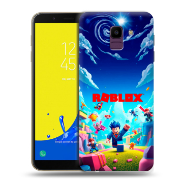 Силиконовый чехол на Samsung Galaxy J6 с принтом Roblox Роблокс Силиконовый чехол на Samsung Galaxy J6 с принтом Roblox Роблокс