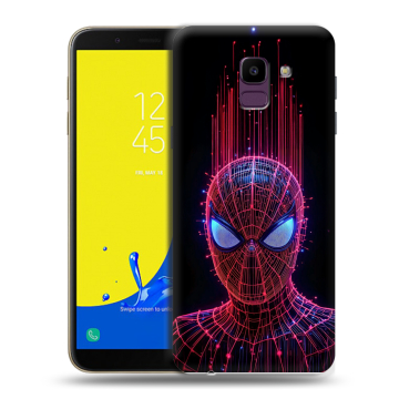 Силиконовый чехол на Samsung Galaxy J6 с принтом Spiderman Человек паук Силиконовый чехол на Samsung Galaxy J6 с принтом Spiderman Человек паук