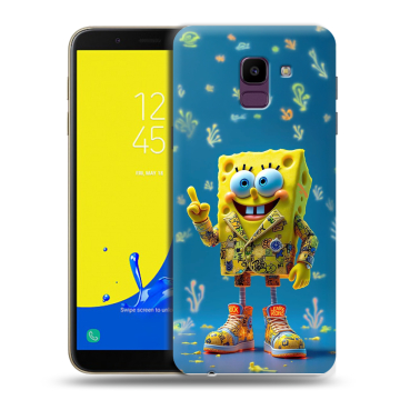 Силиконовый чехол на Samsung Galaxy J6 с принтом Спанч боб Спанчбоб Силиконовый чехол на Samsung Galaxy J6 с принтом Спанч боб Спанчбоб