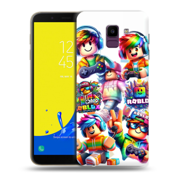Силиконовый чехол на Samsung Galaxy J6 с принтом Roblox Роблокс Силиконовый чехол на Samsung Galaxy J6 с принтом Roblox Роблокс
