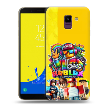 Силиконовый чехол на Samsung Galaxy J6 с принтом Roblox Роблокс Силиконовый чехол на Samsung Galaxy J6 с принтом Roblox Роблокс