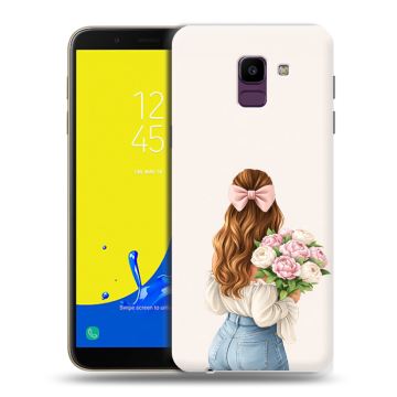 Силиконовый чехол на Samsung Galaxy J6 с принтом женский Силиконовый чехол на Samsung Galaxy J6 с принтом женский