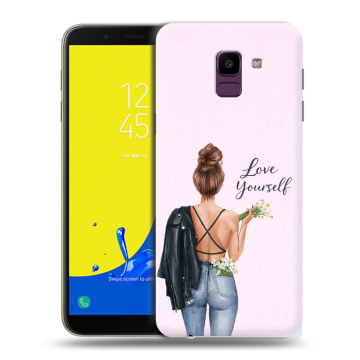 Силиконовый чехол на Samsung Galaxy J6 с принтом женский Силиконовый чехол на Samsung Galaxy J6 с принтом женский