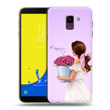 Силиконовый чехол на Samsung Galaxy J6 с принтом женский Силиконовый чехол на Samsung Galaxy J6 с принтом женский