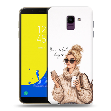 Силиконовый чехол на Samsung Galaxy J6 с принтом женский Силиконовый чехол на Samsung Galaxy J6 с принтом женский