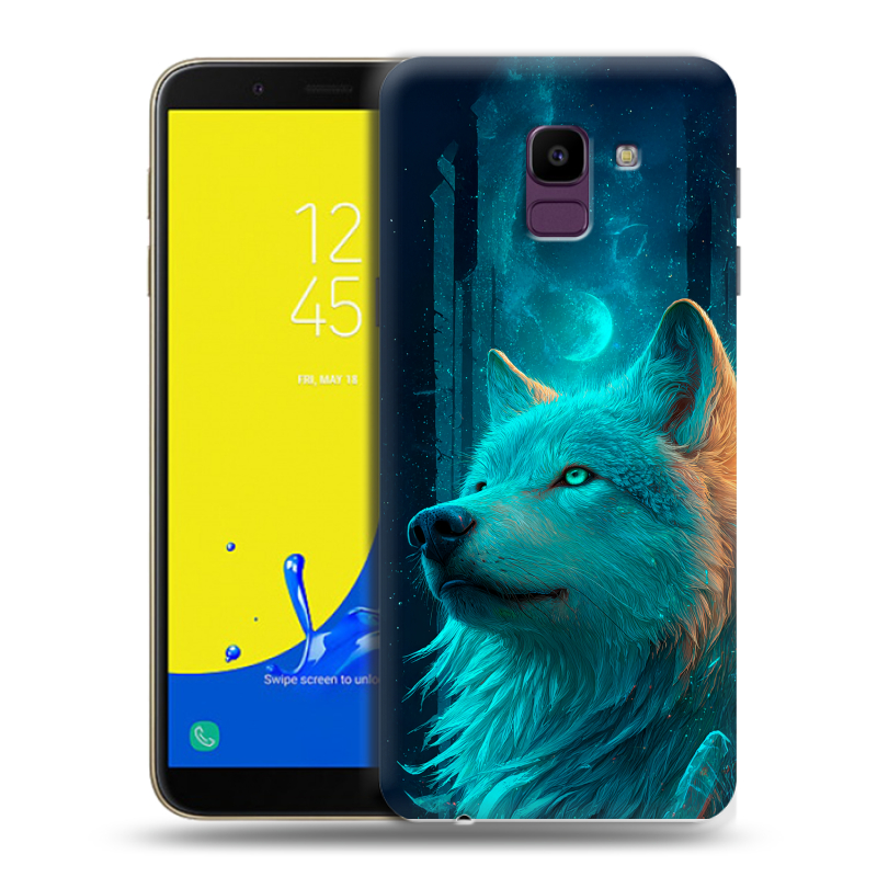 Пластиковый чехол на Samsung Galaxy J6 с принтом бабочки саккура Пластиковый чехол на Samsung Galaxy J6 с принтом бабочки саккура