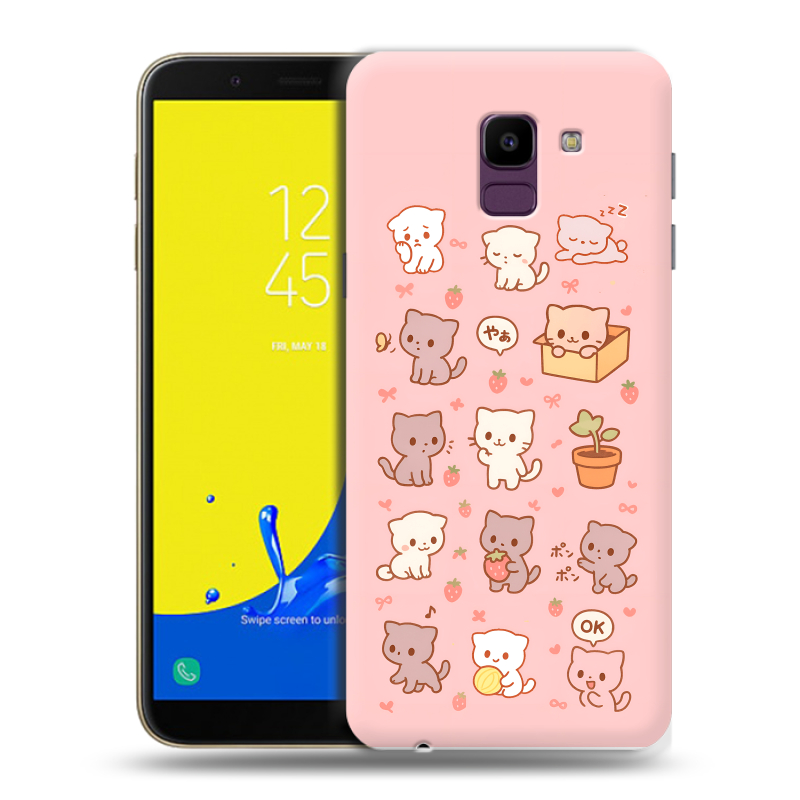Пластиковый чехол на Samsung Galaxy J6 с принтом Hello Kitty Хелоу Кити Пластиковый чехол на Samsung Galaxy J6 с принтом Hello Kitty Хелоу Кити