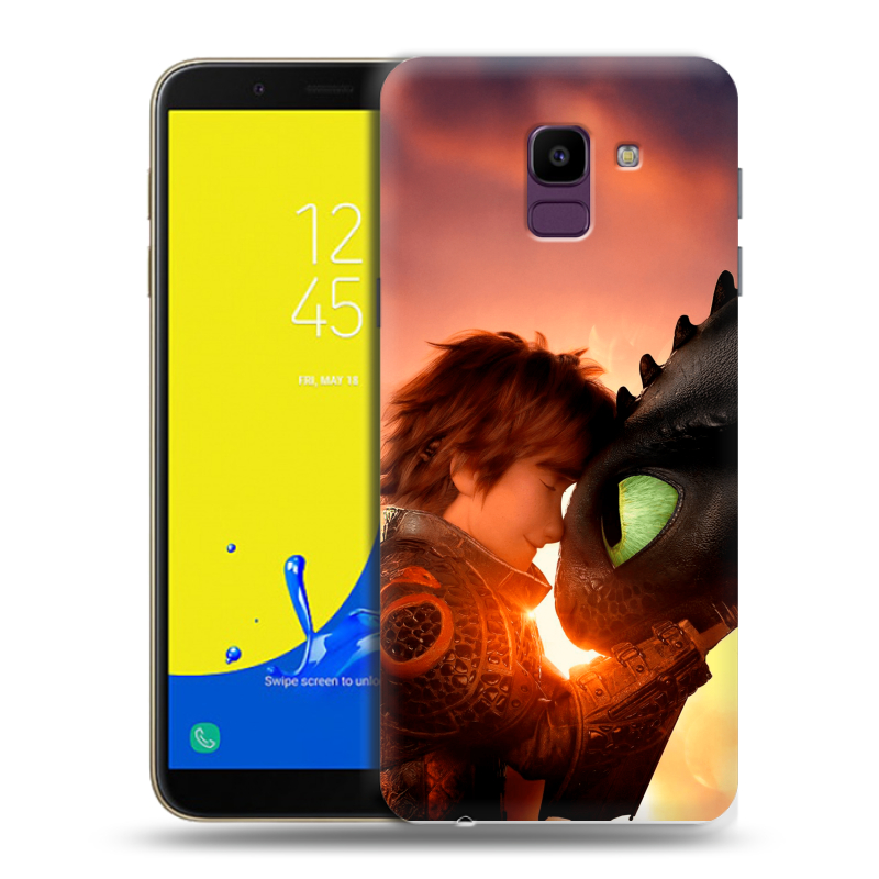 Пластиковый чехол на Samsung Galaxy J6 с принтом Как приручить дракона Пластиковый чехол на Samsung Galaxy J6 с принтом Как приручить дракона