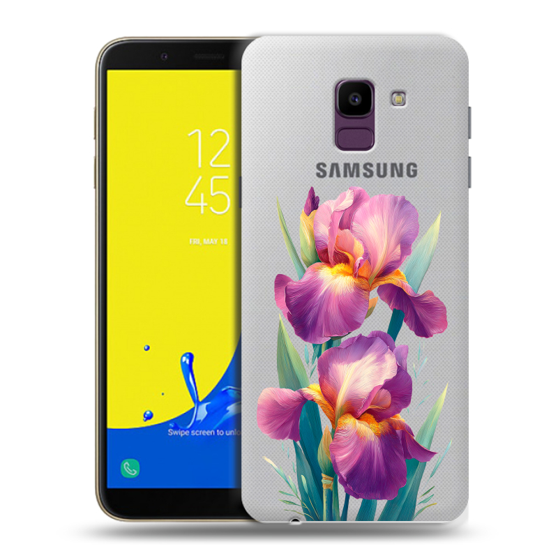 Пластиковый чехол на Samsung Galaxy J6 с принтом Цветы орхидеи Пластиковый чехол на Samsung Galaxy J6 с принтом Цветы орхидеи