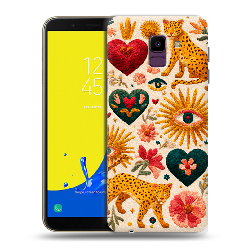 Силиконовый чехол на Samsung Galaxy J6 с принтом Модный принт Силиконовый чехол на Samsung Galaxy J6 с принтом Модный принт