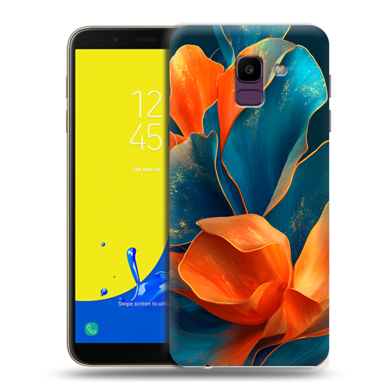 Пластиковый чехол на Samsung Galaxy J6 с принтом Цветы Пластиковый чехол на Samsung Galaxy J6 с принтом Цветы