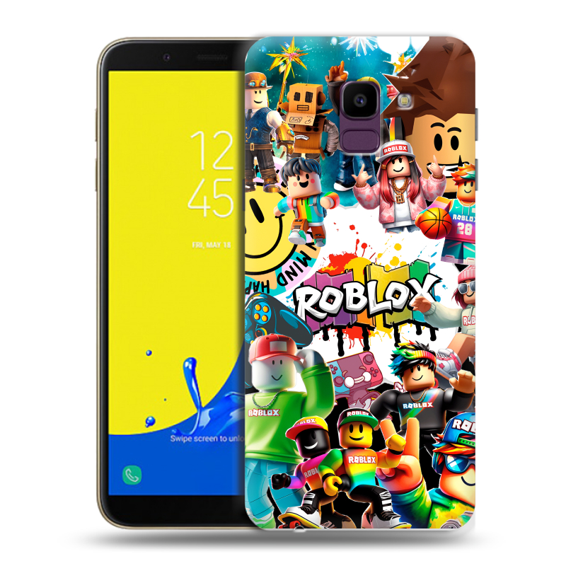 Силиконовый чехол на Samsung Galaxy J6 с принтом Roblox Роблокс Силиконовый чехол на Samsung Galaxy J6 с принтом Roblox Роблокс