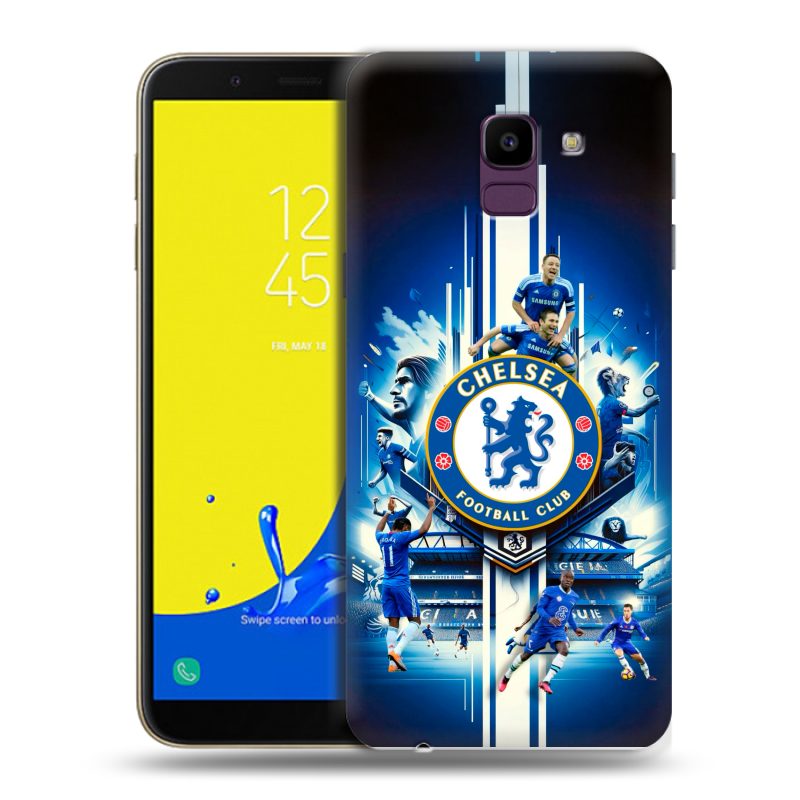 Силиконовый чехол на Samsung Galaxy J6 с принтом Chelsea Челси Силиконовый чехол на Samsung Galaxy J6 с принтом Chelsea Челси