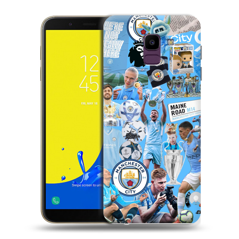 Силиконовый чехол на Samsung Galaxy J6 с принтом Man City Манчестер Сити Силиконовый чехол на Samsung Galaxy J6 с принтом Man City Манчестер Сити