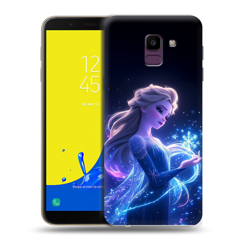 Силиконовый чехол на Samsung Galaxy J6 с принтом Холодное сердце Frozen Силиконовый чехол на Samsung Galaxy J6 с принтом Холодное сердце Frozen