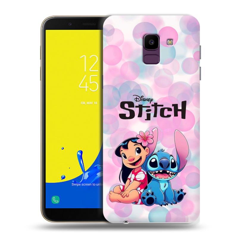 Пластиковый чехол на Samsung Galaxy J6 с принтом Лило и Стич Пластиковый чехол на Samsung Galaxy J6 с принтом Лило и Стич