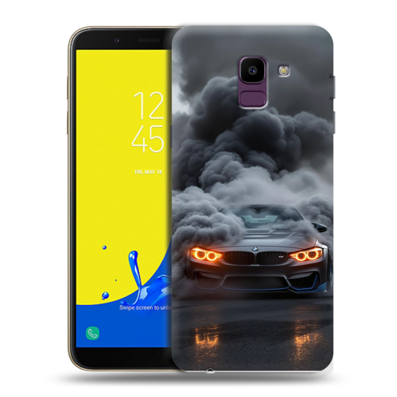 Силиконовый чехол на Samsung Galaxy J6 с принтом BMW БМВ Силиконовый чехол на Samsung Galaxy J6 с принтом BMW БМВ
