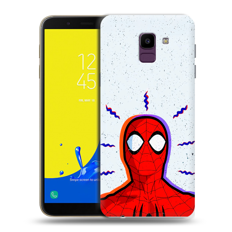 Пластиковый чехол на Samsung Galaxy J6 с принтом Spiderman Человек паук Пластиковый чехол на Samsung Galaxy J6 с принтом Spiderman Человек паук