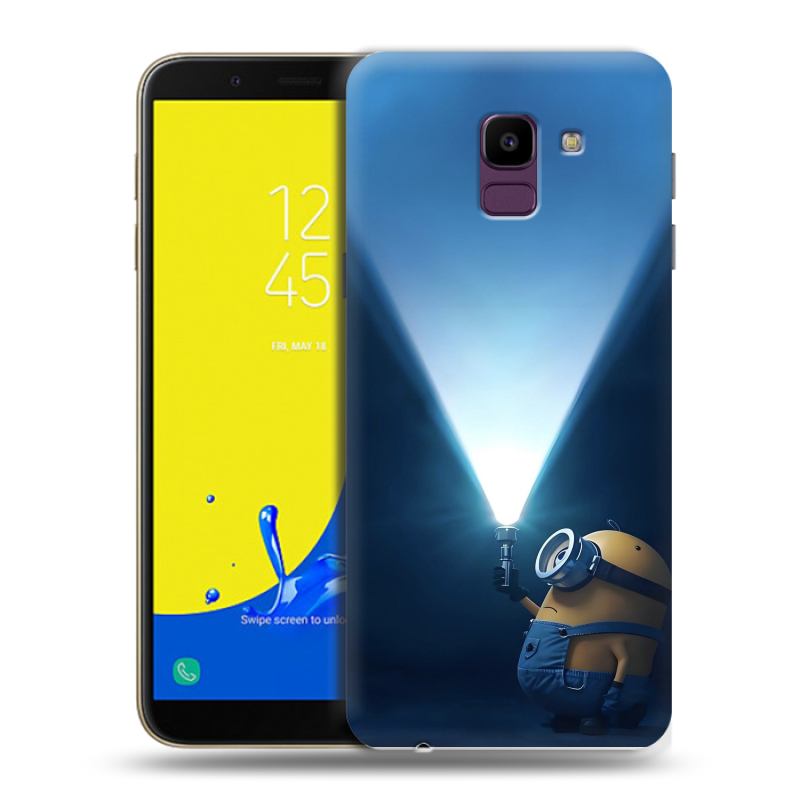 Силиконовый чехол на Samsung Galaxy J6 с принтом Миньоны Силиконовый чехол на Samsung Galaxy J6 с принтом Миньоны