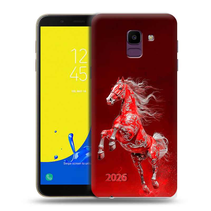 Силиконовый чехол на Samsung Galaxy J6 с принтом Новый год Силиконовый чехол на Samsung Galaxy J6 с принтом Новый год