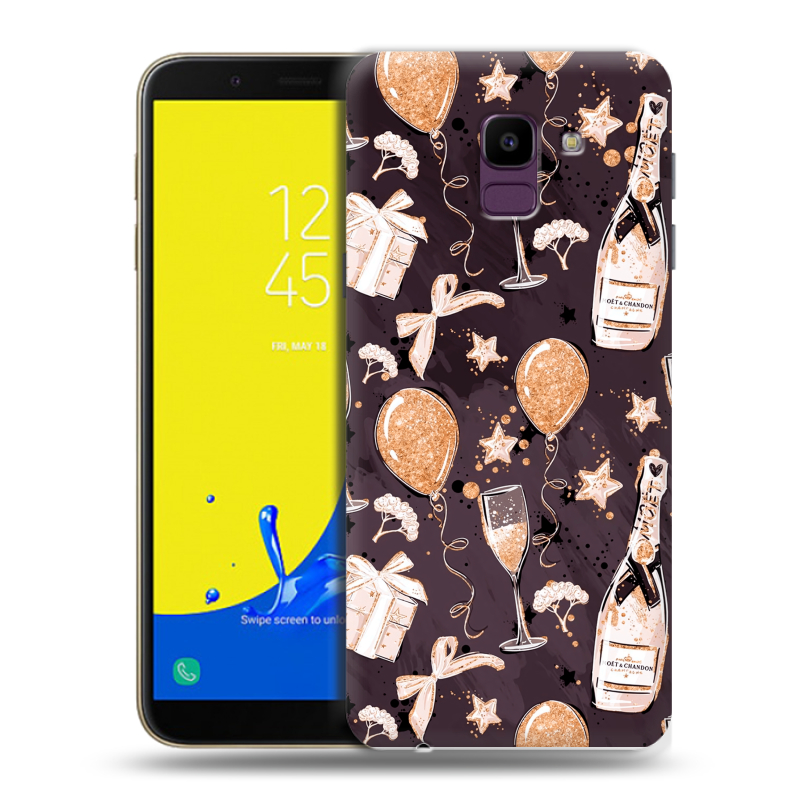 Пластиковый чехол на Samsung Galaxy J6 с принтом Новый год Пластиковый чехол на Samsung Galaxy J6 с принтом Новый год