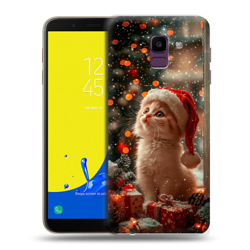 Пластиковый чехол на Samsung Galaxy J6 с принтом Новый год Пластиковый чехол на Samsung Galaxy J6 с принтом Новый год