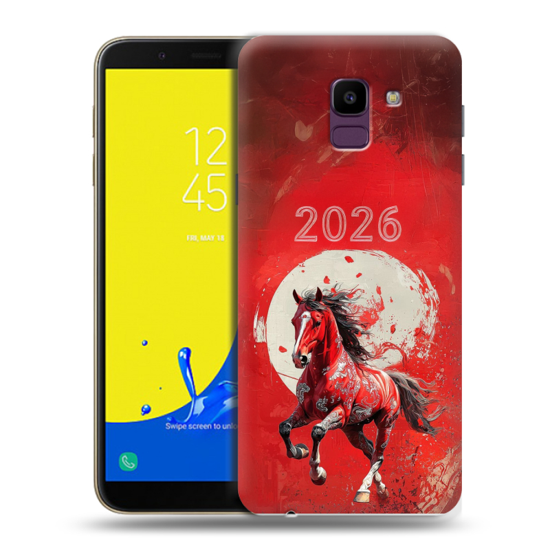 Силиконовый чехол на Samsung Galaxy J6 с принтом Новый год Силиконовый чехол на Samsung Galaxy J6 с принтом Новый год
