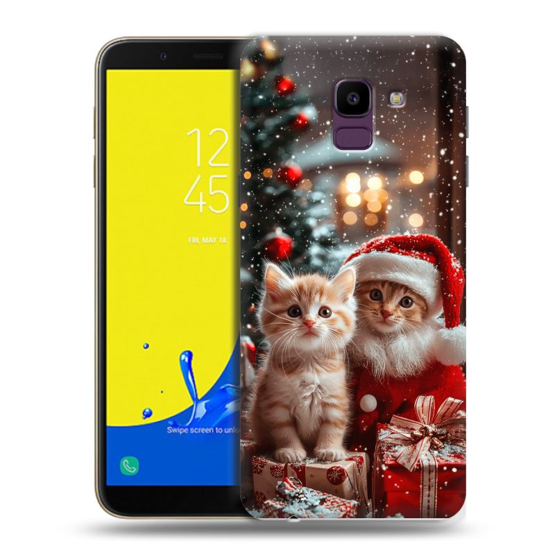 Силиконовый чехол на Samsung Galaxy J6 с принтом Новый год Силиконовый чехол на Samsung Galaxy J6 с принтом Новый год