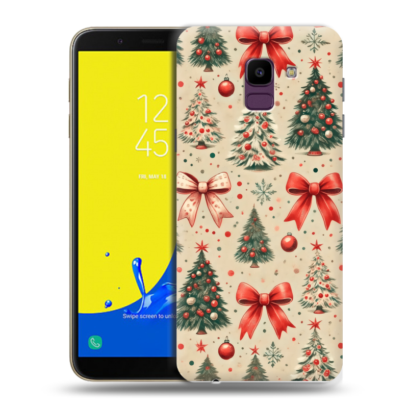 Силиконовый чехол на Samsung Galaxy J6 с принтом Новый год Силиконовый чехол на Samsung Galaxy J6 с принтом Новый год