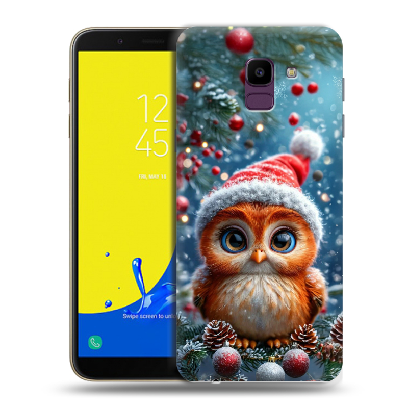 Силиконовый чехол на Samsung Galaxy J6 с принтом Новый год Силиконовый чехол на Samsung Galaxy J6 с принтом Новый год