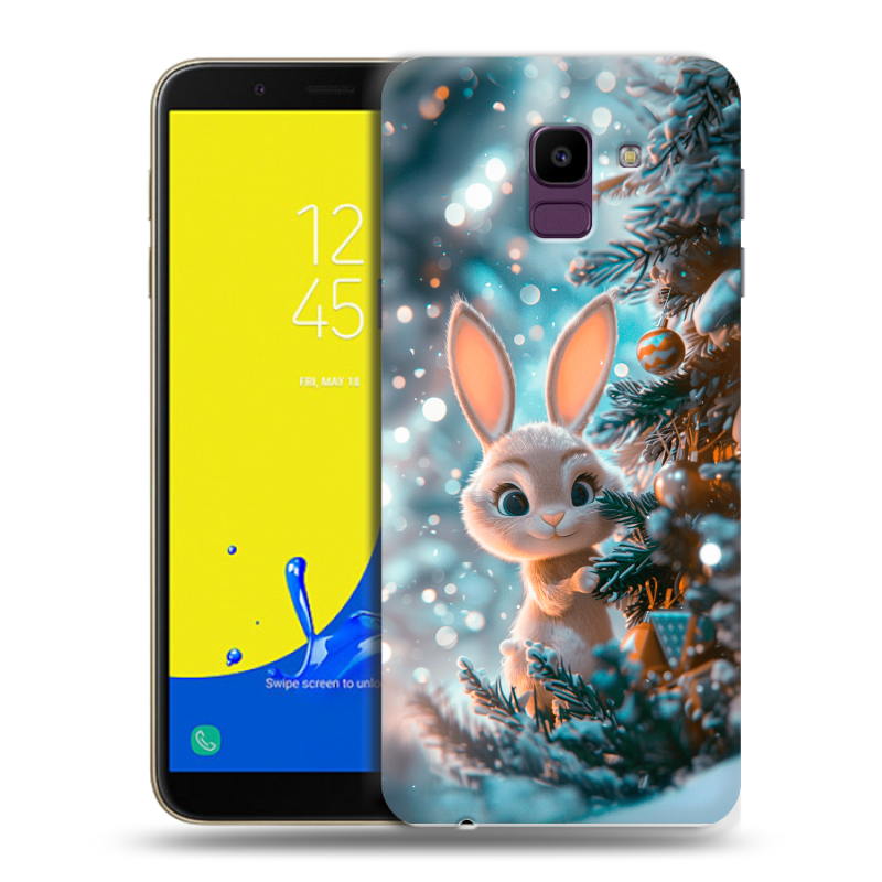 Пластиковый чехол на Samsung Galaxy J6 с принтом Новый год Пластиковый чехол на Samsung Galaxy J6 с принтом Новый год