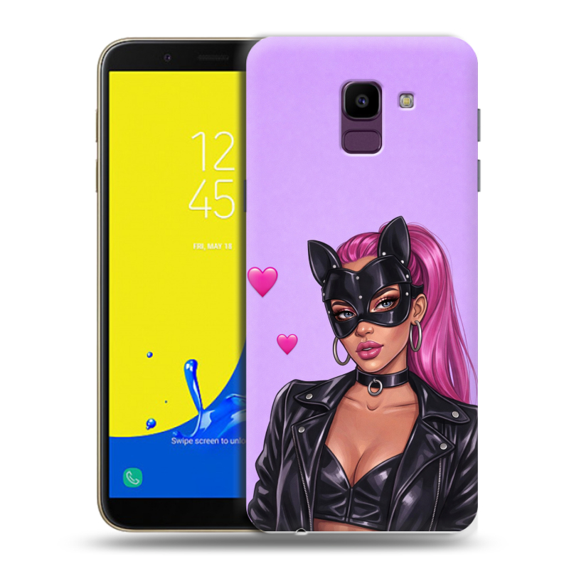 Силиконовый чехол на Samsung Galaxy J6 с принтом женский Силиконовый чехол на Samsung Galaxy J6 с принтом женский