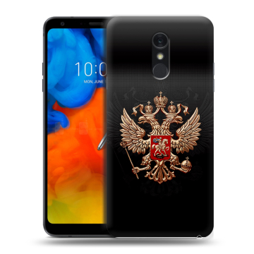 Пластиковый чехол на LG Q Stylus с принтом Герб России