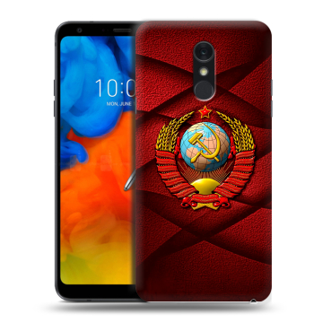 Пластиковый чехол на LG Q Stylus с принтом Герб СССР
